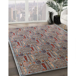 Machine Washable Industrial Modern Chestnut Brown Rug in a Family Room, wshurb1972