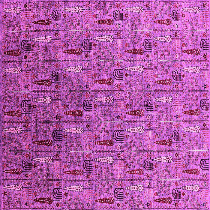 Square Machine Washable Oriental Pink Industrial Rug, wshurb1972pnk