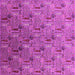 Square Machine Washable Oriental Pink Industrial Rug, wshurb1972pnk