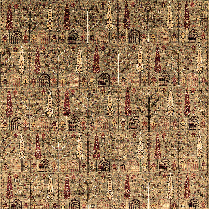 Machine Washable Oriental Brown Industrial Rug, wshurb1972brn