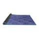 Sideview of Oriental Blue Industrial Rug, urb1972blu