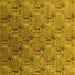 Square Oriental Yellow Industrial Rug, urb1972yw