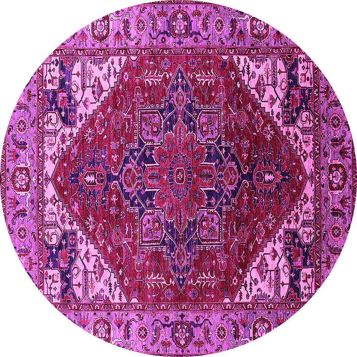 Round Oriental Pink Industrial Rug, urb1973pnk