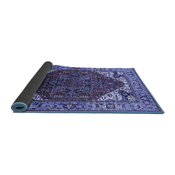 Sideview of Oriental Blue Industrial Rug, urb1973blu