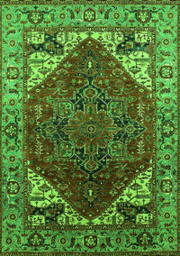 Oriental Green Industrial Rug, urb1973grn