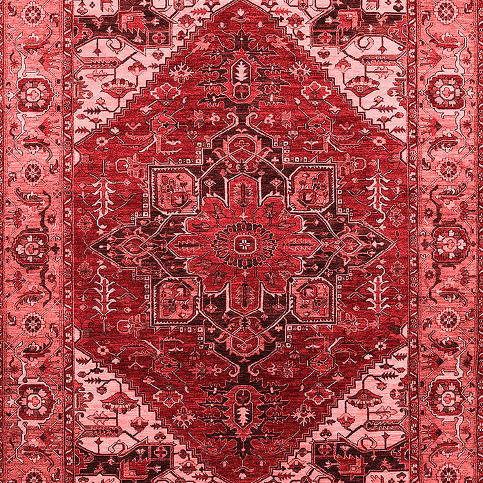 Machine Washable Oriental Red Industrial Rug, wshurb1973red