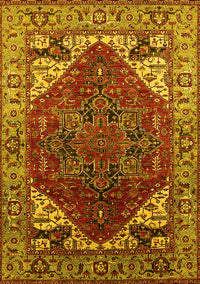 Oriental Yellow Industrial Rug, urb1973yw