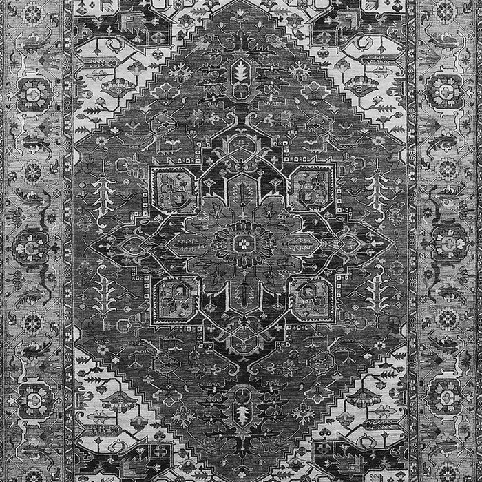 Machine Washable Oriental Gray Industrial Rug, wshurb1973gry