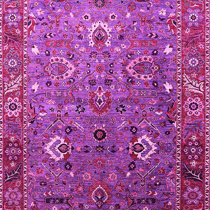 Machine Washable Oriental Pink Industrial Rug, wshurb1974pnk