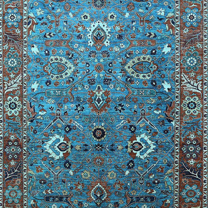 Oriental Light Blue Industrial Rug, urb1974lblu