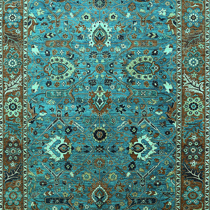 Oriental Turquoise Industrial Rug, urb1974turq