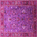 Square Oriental Pink Industrial Rug, urb1974pnk