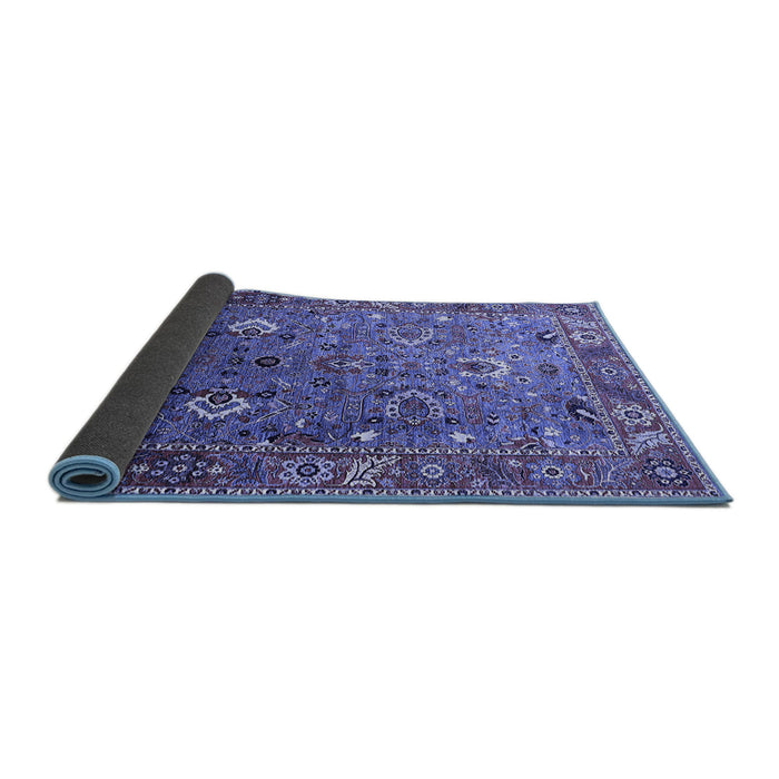 Sideview of Oriental Blue Industrial Rug, urb1974blu