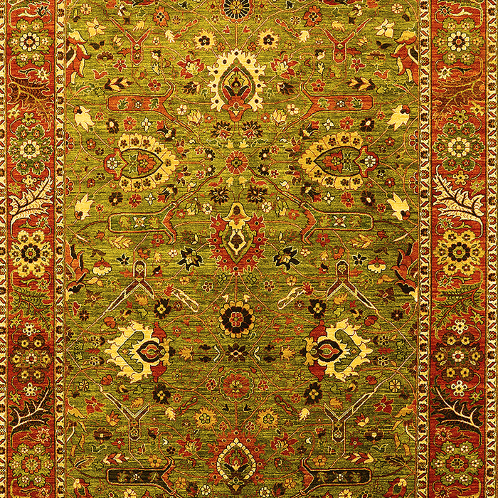 Oriental Yellow Industrial Rug, urb1974yw