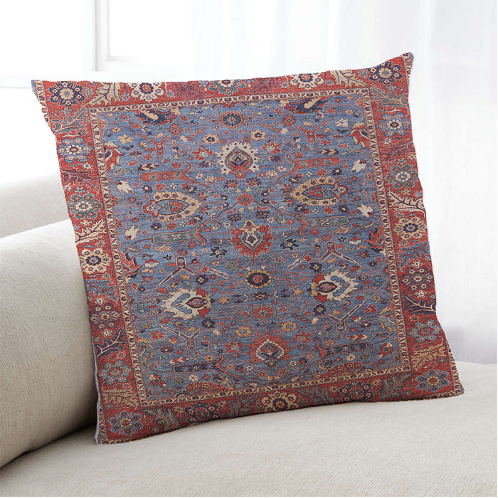 Lifestyle Image of Mid-Century Modern Urban Square Gunmetal Gray Throw Pillow, 18 inch by 18 inch, pwurb1974