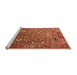 Sideview of Machine Washable Oriental Orange Industrial Area Rugs, wshurb1974org