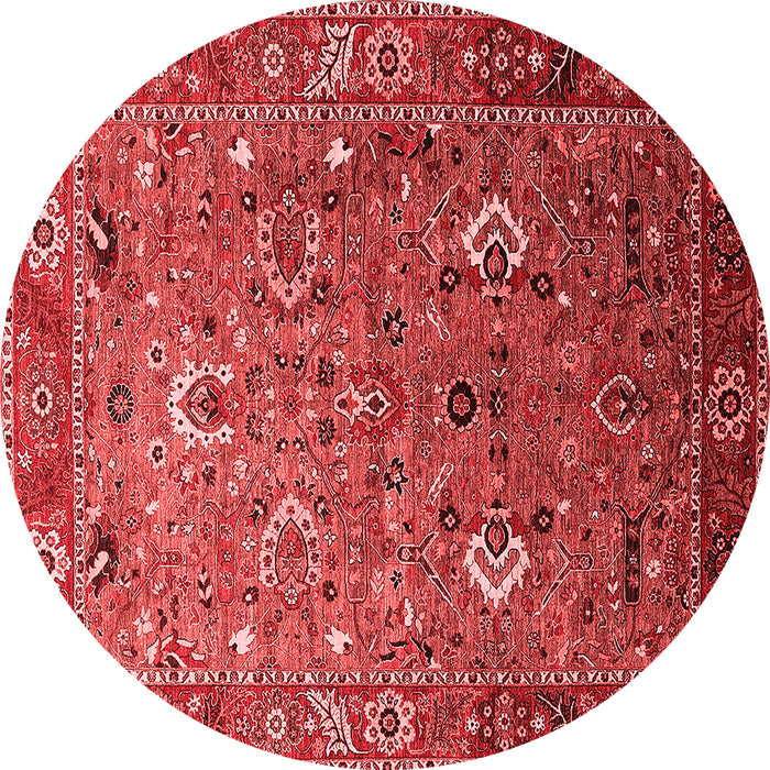 Machine Washable Oriental Red Industrial Rug, wshurb1974red