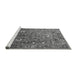 Sideview of Machine Washable Oriental Gray Industrial Rug, wshurb1974gry