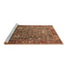 Sideview of Machine Washable Oriental Brown Industrial Rug, wshurb1974brn