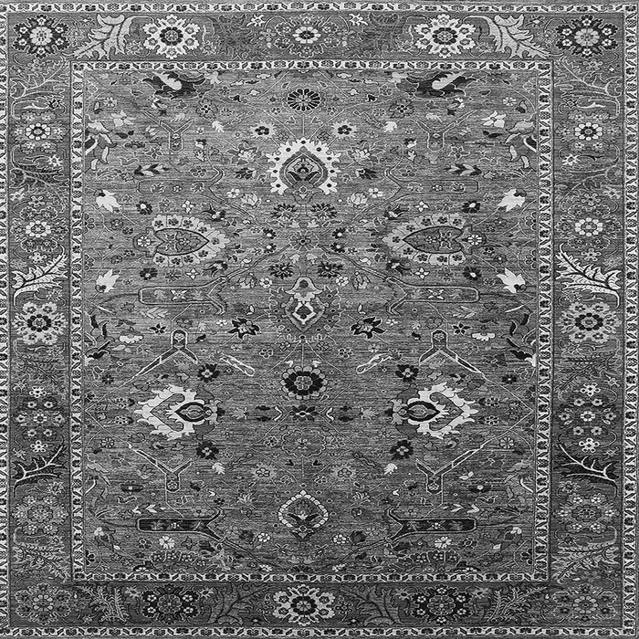Square Oriental Gray Industrial Rug, urb1974gry