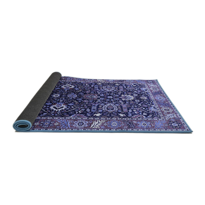 Sideview of Oriental Blue Industrial Rug, urb1975blu