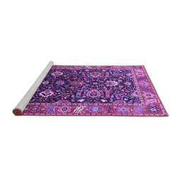 Sideview of Machine Washable Oriental Purple Industrial Area Rugs, wshurb1975pur
