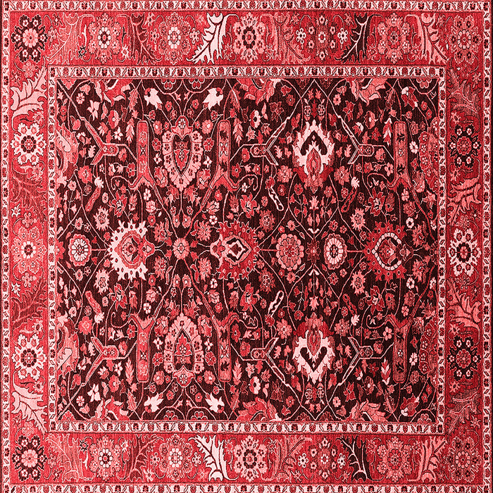 Machine Washable Oriental Red Industrial Rug, wshurb1975red