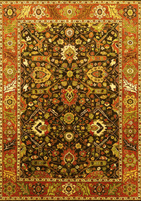 Oriental Yellow Industrial Rug, urb1975yw