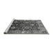 Sideview of Machine Washable Oriental Gray Industrial Rug, wshurb1975gry