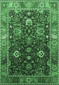 Oriental Emerald Green Industrial Rug, urb1975emgrn