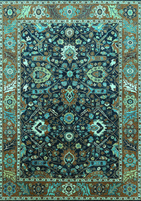 Oriental Turquoise Industrial Rug, urb1975turq