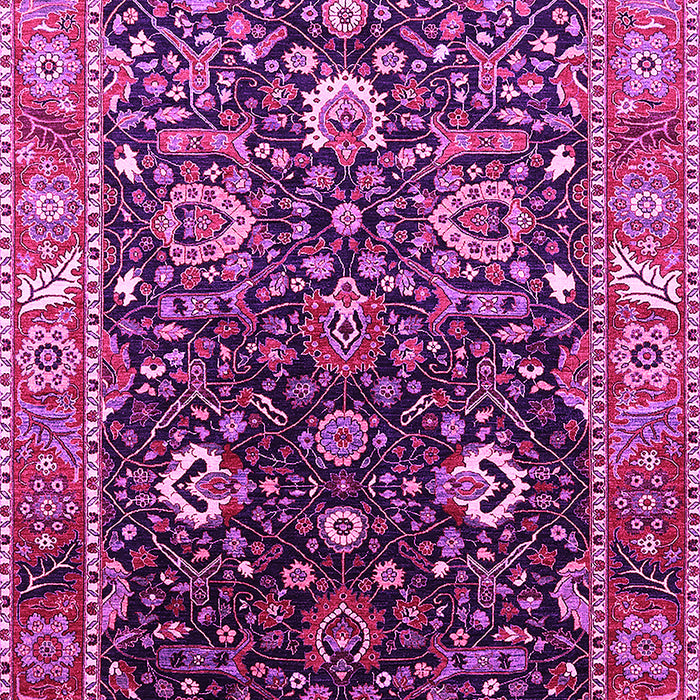 Machine Washable Oriental Pink Industrial Rug, wshurb1975pnk