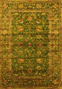 Oriental Yellow Industrial Rug, urb1976yw