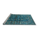 Sideview of Machine Washable Oriental Light Blue Industrial Rug, wshurb1976lblu