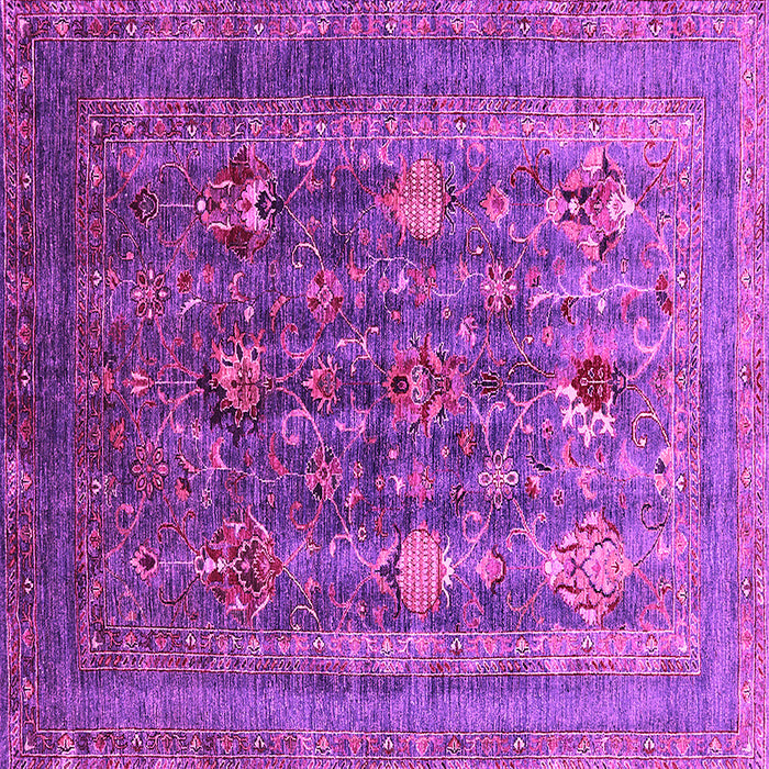 Square Machine Washable Oriental Pink Industrial Rug, wshurb1977pnk