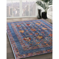 Mid-Century Modern Plum Purple Oriental Rug, urb1977