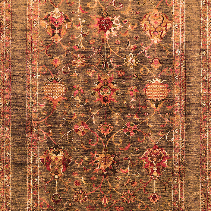 Machine Washable Oriental Orange Industrial Area Rugs, wshurb1977org