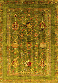 Oriental Yellow Industrial Rug, urb1977yw