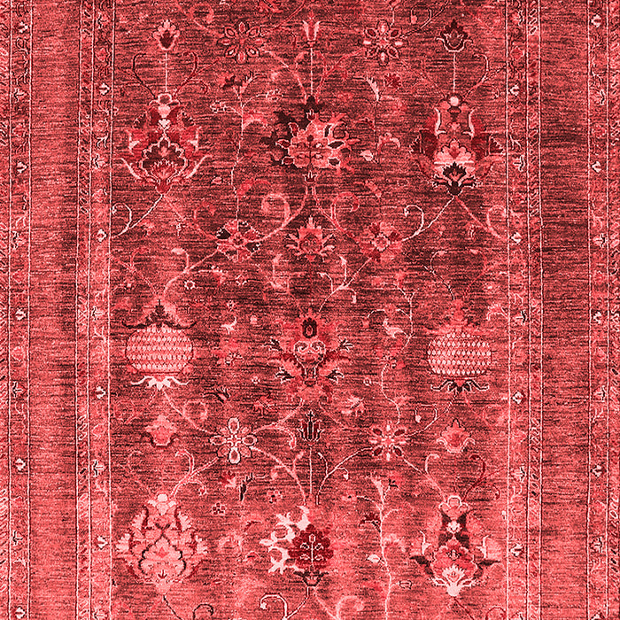 Machine Washable Oriental Red Industrial Rug, wshurb1977red
