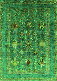 Oriental Green Industrial Rug, urb1977grn