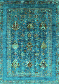 Oriental Turquoise Industrial Rug, urb1977turq