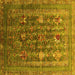 Square Oriental Yellow Industrial Rug, urb1978yw