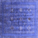 Square Oriental Blue Industrial Rug, urb1978blu