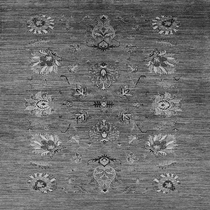 Square Oriental Gray Industrial Rug, urb1979gry