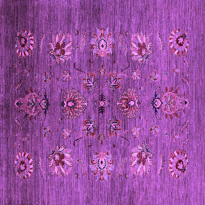 Square Machine Washable Oriental Purple Industrial Area Rugs, wshurb1979pur