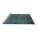 Sideview of Machine Washable Oriental Light Blue Industrial Rug, wshurb1979lblu