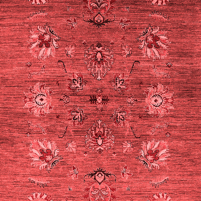 Machine Washable Oriental Red Industrial Rug, wshurb1979red