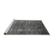 Sideview of Machine Washable Oriental Gray Industrial Rug, wshurb1979gry