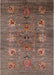 Machine Washable Industrial Modern Dark Almond Brown Rug, wshurb1979