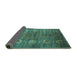 Sideview of Oriental Turquoise Industrial Rug, urb1979turq